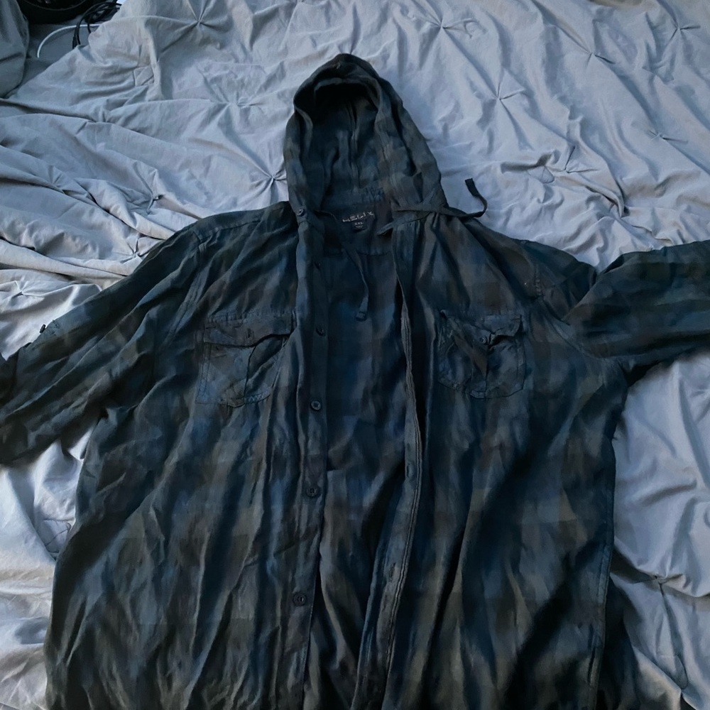 Hooded button down